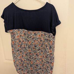Floral Navy Women's Top